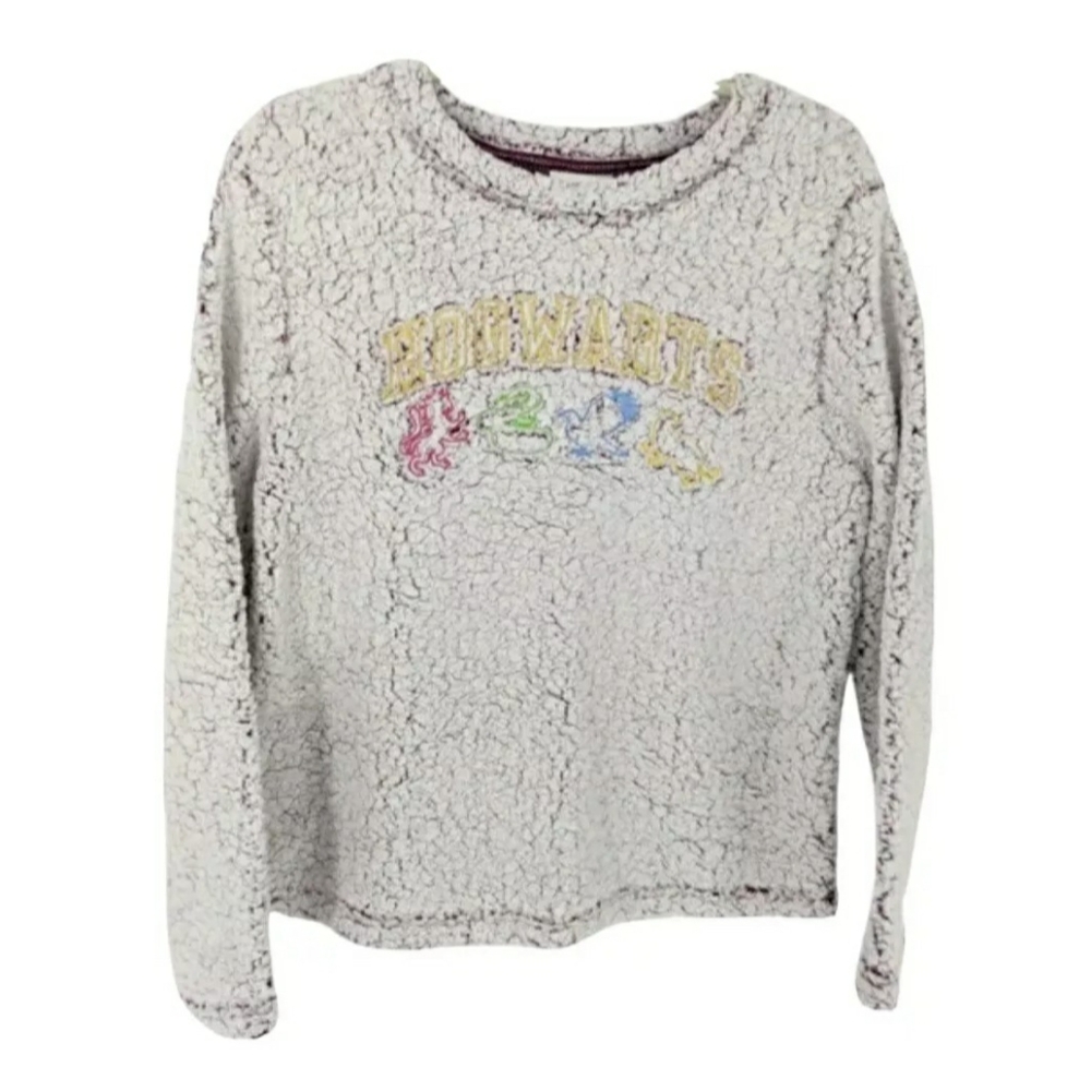 Harry Potter Hogwarts Woman Sherpa Sleep Shirt Sweatshirt Small